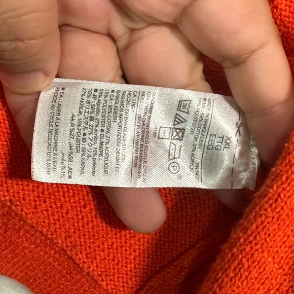 Old Navy Orange Open Cardigan‎ Long Sleeve Women's Size XXL Plus Size - Picture 5 of 6